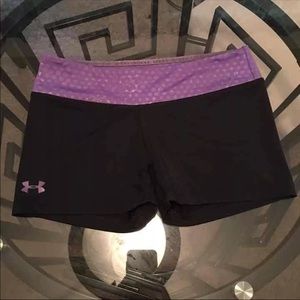 Black Spandex Under Armour Workout Shorts